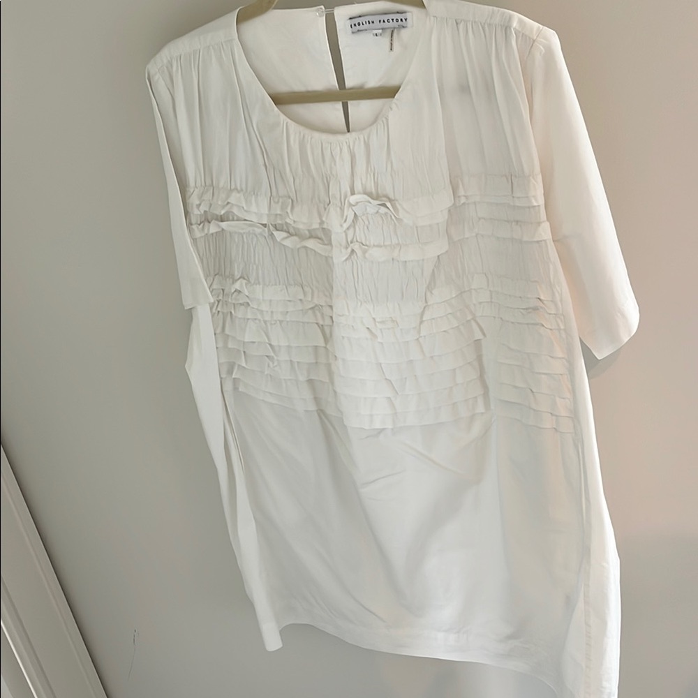 White Ruffled Top - Picture 2 of 4